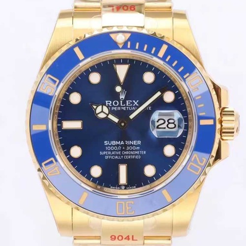 Rolex Submariner Date 41 Yellow Blue Blue Dial 롤렉스 서브마리너 데이트 옐로우 블루 블루 다이얼 41mm