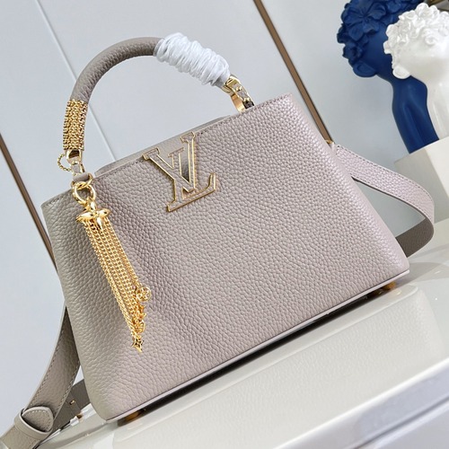 Louis Vuitton Capucines BB 루이비통 카푸신 BB 토리옹 레더 M26531 그레이베이지 27cm