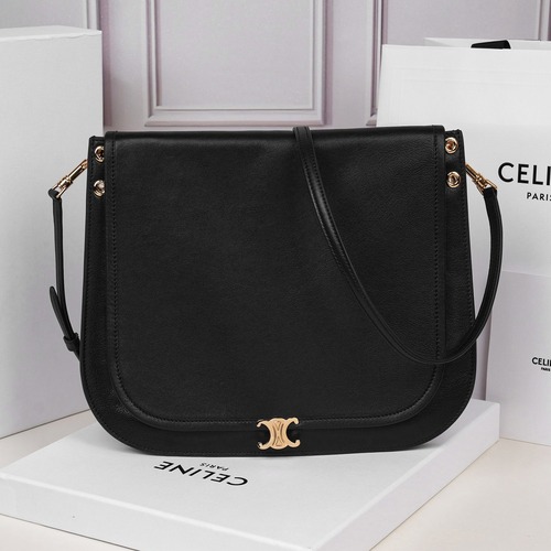 CELINE Soft Triomphe Besace 셀린느 소프트 트리옹프 베사체 123632T88.38NO 샤이니 램스킨 숄더백 32cm