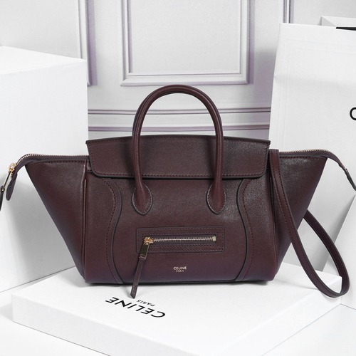 CELINE Celine New Luggage Smiling Bag 셀린느 뉴 러기지 스마일링 백 124213GW2 버건디 38.5cm
