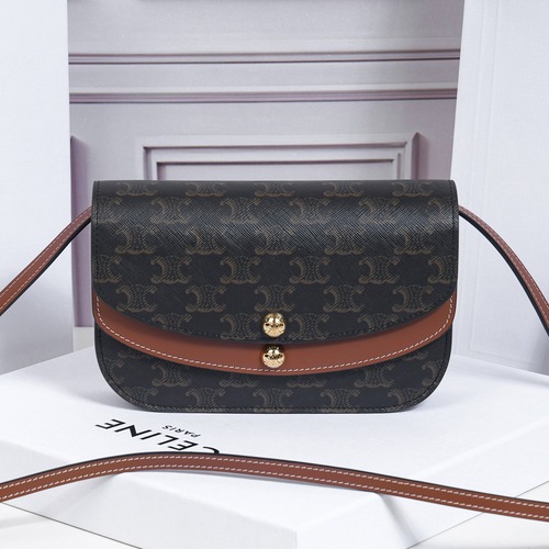 CELINE Triomphe Canvas Small Flap 셀린느 트리옹프 캔버스 스몰 플랩 크로스백 10P673 20cm