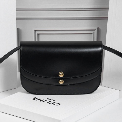 CELINE Triomphe Canvas Small Flap 셀린느 트리옹프 캔버스 스몰 플랩 크로스백 10P673 블랙 20cm