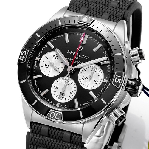 Breitling Chronomat B01 Stainless Steel 브라이틀링 크로노맷 B01 테인리스 스틸 러버 스트랩 44mm