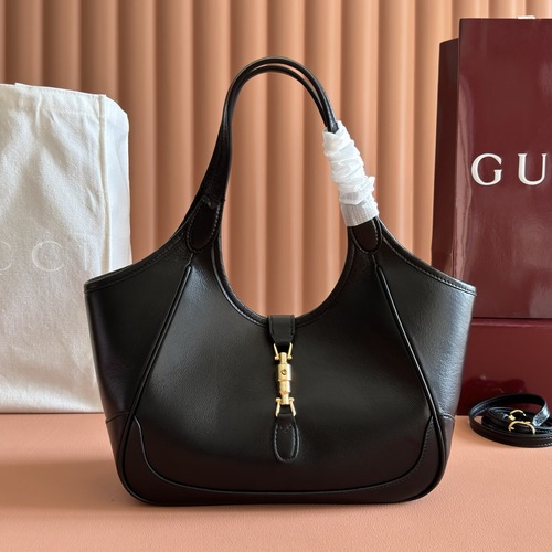 Gucci Soft Leather Expandable Hobo 구찌 소프트 레더 확장형 호보 숄더백 866646 블랙 26cm