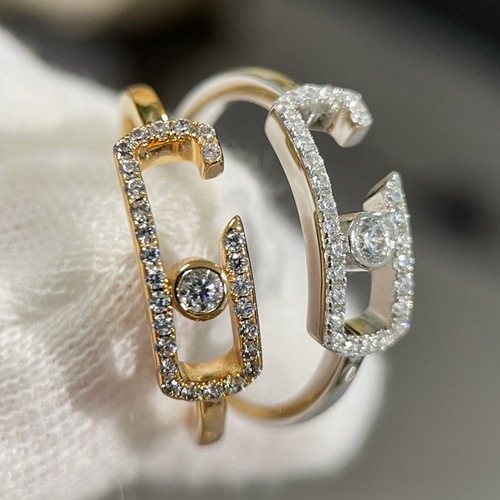 Messika Move Open Ring 메시카 무브 오픈 링 18K 화이트 골드