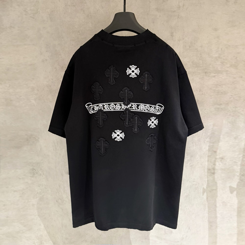 Chrome Hearts Embroidered Chest Logo T-Shirt 크롬하츠 가슴 로고 자수 반팔 티셔츠 340g