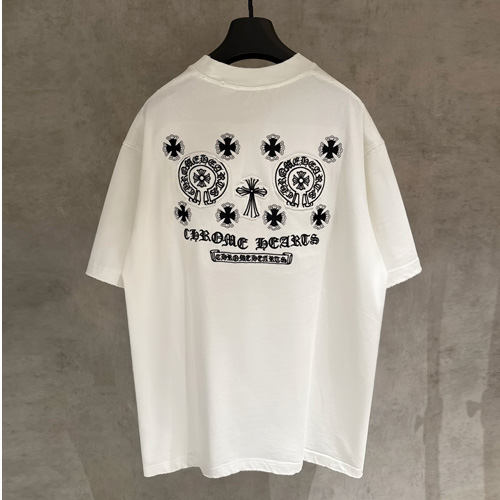 Chrome Hearts Cemetery Cross Back Graphic T-Shirt 크롬하츠 세메터리 크로스 백 그래픽 반팔 티셔츠