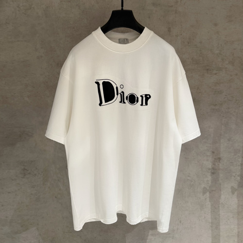 Dior Logo Appliqué Embroidered T-Shirt 디올 로고 아플리케 자수 반팔 티셔츠