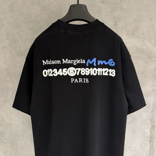 Maison Margiela MM6 Numeric Logo Embroidered T-Shirt 메종 마르지엘라 MM6 넘버 로고 자수 반팔 티셔츠