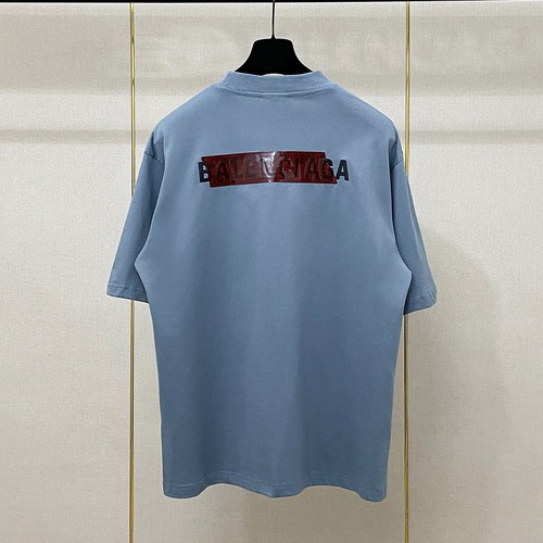 Balenciaga Paris Letter Embroidery Tape-Bonded Oversized Cotton T-Shirt 발렌시아가 파리 레터링 자수 테이프 본딩 오버사이즈 코튼 티셔츠