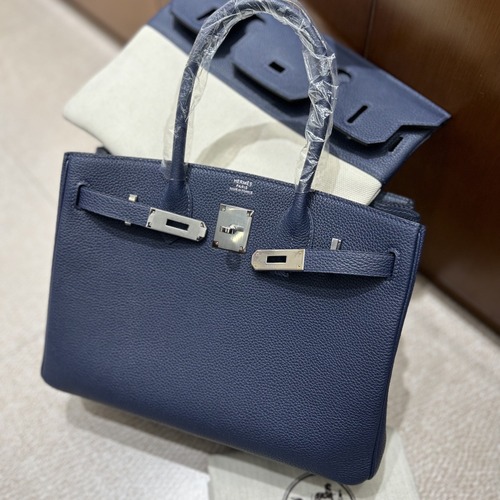 Hermès Birkin 30 Bag Bleu Roi 에르메스 토고가죽 버킨백 블루 로이 3-in-1 30cm