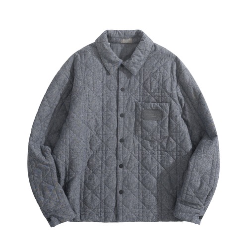 Dior Quilted Flannel Shirt Jacket 디올 퀼팅 플란넬 셔츠 자켓 그레이