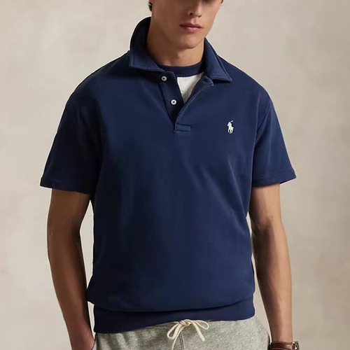 Polo Ralph Lauren Custom Slim Fit Mesh Polo Shirt 폴로 랄프 로렌 커스텀 슬림 핏 메쉬 폴로 셔츠 네이비