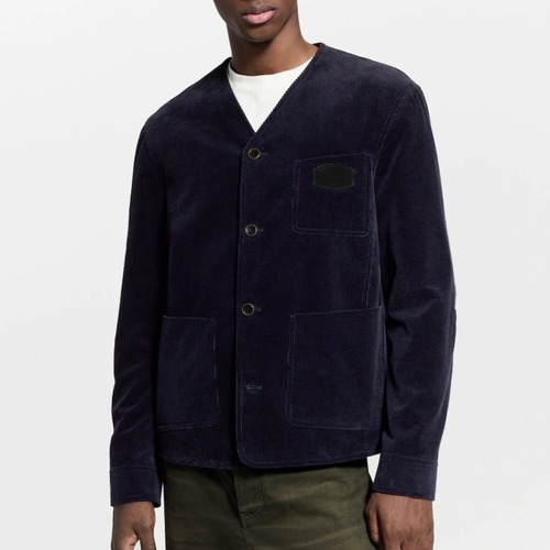 Louis Vuitton Corduroy Collarless Jacket 루이비통 코듀로이 노카라 재킷 네이비