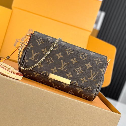 Louis Vuitton Favorite PM M40717 루이비통 페이버릿 PM 하이엘라스틱 패브릭 체인 숄더 클러치 22cm