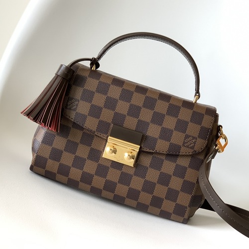 Louis Vuitton Croisette Damier Ebene N40451 루이 비통 크루아제트 다미에 에벤 브레이디드 핸들 탑핸들 숄더백 25cm