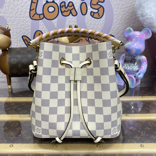 Louis Vuitton Néonoé BB Bucket Bag Damier Azur Canvas 루이비통 네오노에 BB 버킷백 다미에 아주르 캔버스 N45292 20cm
