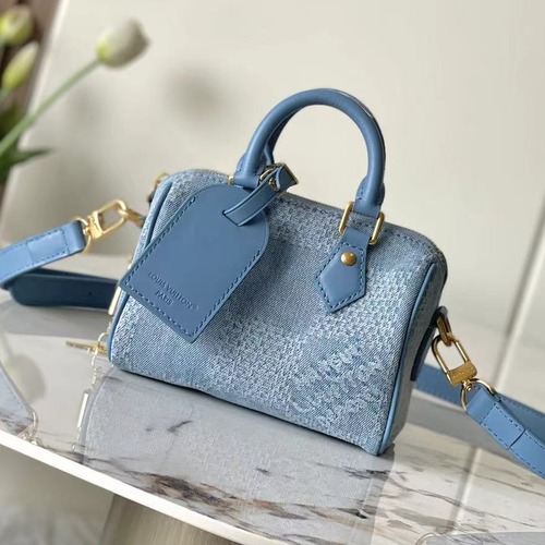 Louis Vuitton Speedy M00208 루이비통 스피디 반둘리에 18 데님 미니 토트 크로스백 18cm