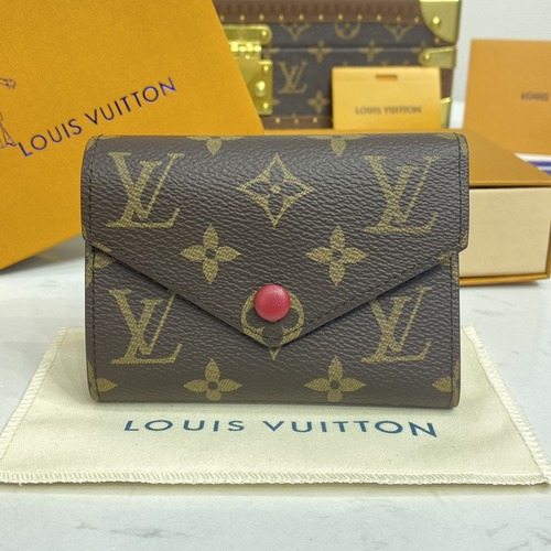 Louis Vuitton Victorine Wallet 루이비통 빅토린 지갑 모노그램 캔버스 M41938 버건디 12cm