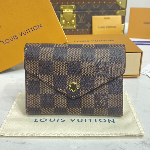 Louis Vuitton Victorine Wallet Damier Ebene Canvas 루이비통 빅토린 지갑 다미에 에벤 캔버스 N64022 레드 12cm