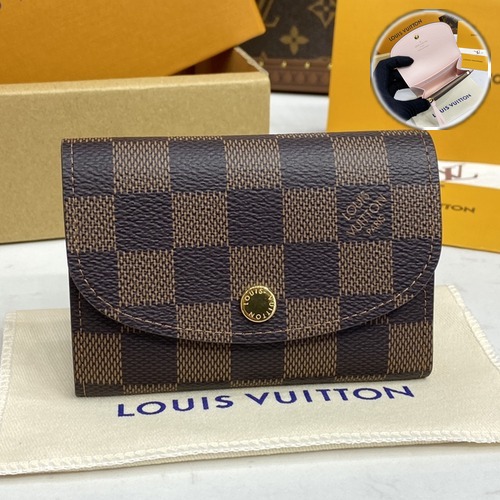 Louis Vuitton Rosalie Coin Purse Damier Ebene Canvas 루이비통 로잘리 코인 퍼스 다미에 에벤 캔버스 N64423 핑크 11cm