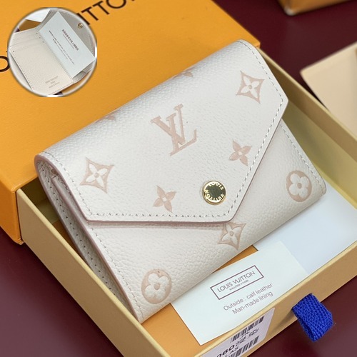 Louis Vuitton Victorine Wallet Monogram Empreinte Leather 루이비통 빅토린 지갑 M64060 모노그램 앙프렝뜨 가죽 라이트핑크 12cm