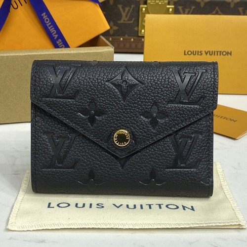 Louis Vuitton Victorine Wallet Monogram Empreinte Leather 루이비통 빅토린 지갑 M64060 모노그램 앙프렝뜨 가죽  블랙 12cm