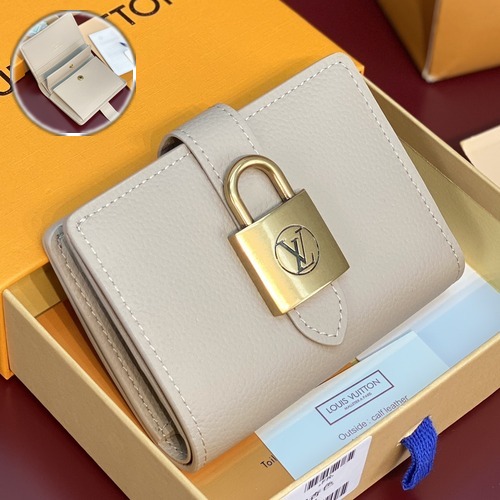 Louis Vuitton Portefeuille Locky 루이비통 포르트포유 로키 컴팩트 월렛 M12408 라이트그레이 11cm
