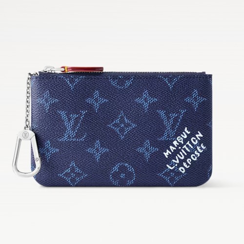 Louis Vuitton Key Pouch Monogram Heritage 루이비통 키 파우치 모노그램 헤리티지 M27111 네이비 15cm