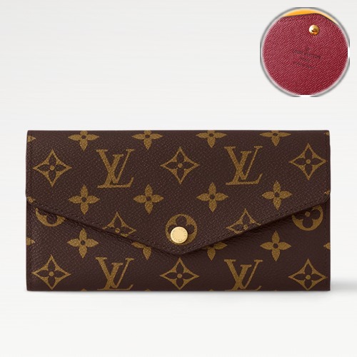 Louis Vuitton Sarah Wallet Monogram 루이비통 사라 월렛 모노그램 M60531 버건디 19cm