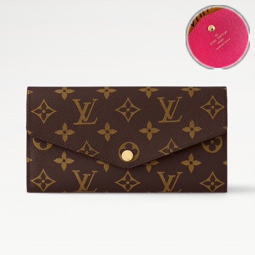 Louis Vuitton Sarah Wallet Monogram 루이비통 사라 월렛 모노그램 M60531 핫핑크 19cm