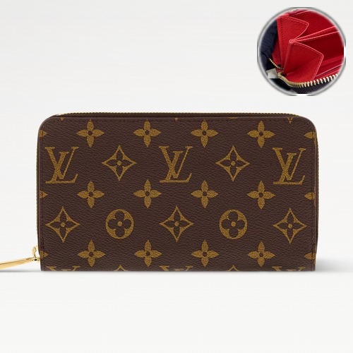 Louis Vuitton Zippy Wallet Monogram 루이비통 지피 월렛 모노그램 M41894 레드 19.5cm