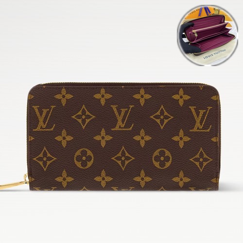 Louis Vuitton Zippy Wallet Monogram 루이비통 지피 월렛 모노그램 M41894 버건디 19.5cm