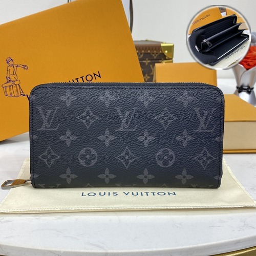 Louis Vuitton Zippy Wallet Monogram 루이비통 지피 월렛 모노그램 M41894 블랙 19.5cm