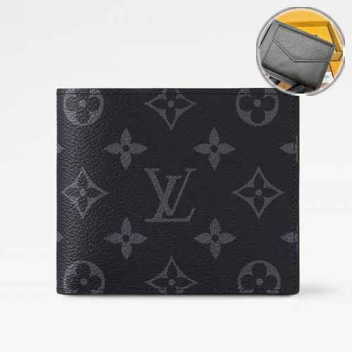Louis Vuitton Marco Wallet Monogram M62545 루이비통 마르코 월릿 모노그램 이클립스 코티드 캔버스 11cm