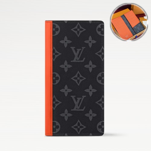 Louis Vuitton Monogram Eclipse M25846 루이비통 모노그램 이클립스 캔버스 브라짜 장지갑 19cm