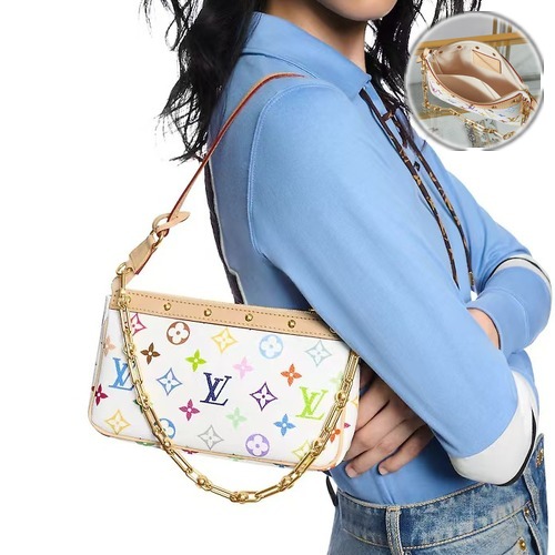 Louis Vuitton x TM Pochette Accessoires 루이비통 x TM 포쉐트 악세수아 모노그램 멀티컬러 M13404 코팅 캔버스 22cm