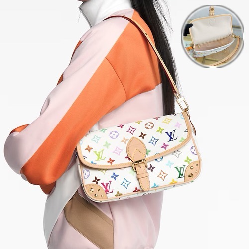 Louis Vuitton x TM Diane Multicolor 루이비통 x TM 다이앤 모노그램 멀티컬러 M27866 코팅 캔버스 24cm
