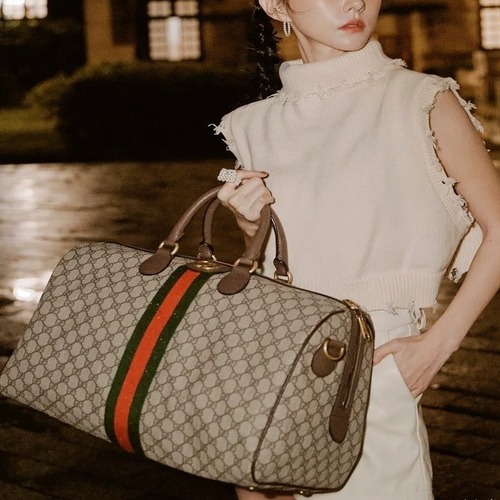 Gucci Savoy Boston Bag 547953 구찌 사보이 보스턴백 블랙 그레인 레더 44cm