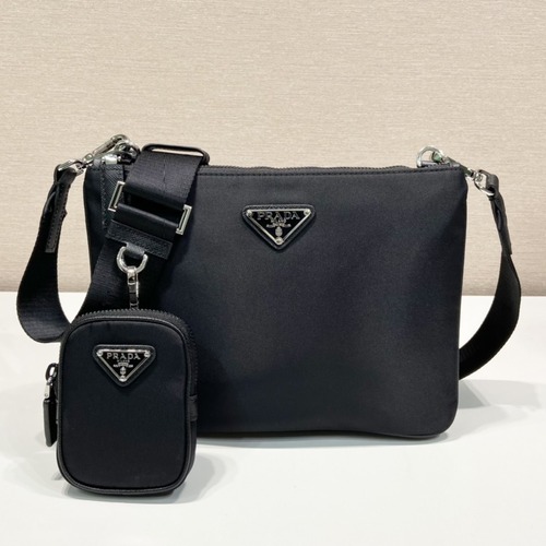 Prada Re-Nylon 3-in-1 Crossbody Bag 2VH120 프라다 리나일론 3-in-1 크로스백 블랙 나일론 25cm