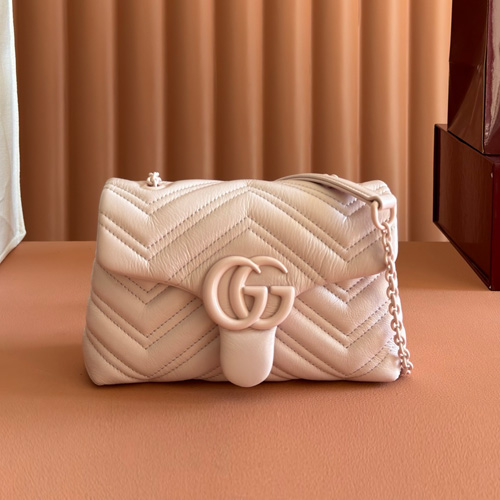 Gucci GG Marmont Quilted Nappa Mini Chain Shoulder Bag 856368 구찌 GG 마몽 퀼팅 나파 미니 체인 숄더백 20cm