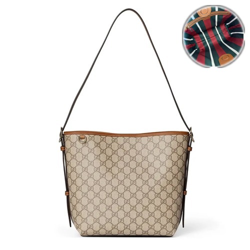 Gucci GG Emblem Bucket Bag 구찌 GG 엠블럼 버킷백 848881 베이지 GG 코팅 패브릭 24cm