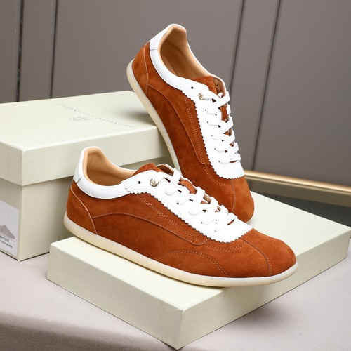 Brunello Cucinelli 브루넬로 쿠치넬리 남성 스웨이드 가죽 스니커즈 브라운