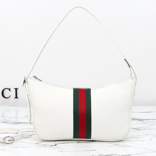Gucci Lunetta GG Canvas Web Small Shoulder Bag 863406 구찌 루네타 GG 캔버스 웹 스몰 숄더백 화이트 22cm