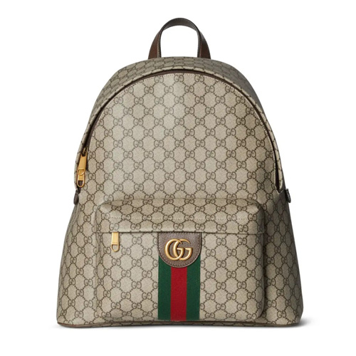 Gucci Ophidia Backpack 구찌 오피디아 백팩 834466 베이지/브라운 GG 코팅 패브릭 레드/그린 웹 41cm