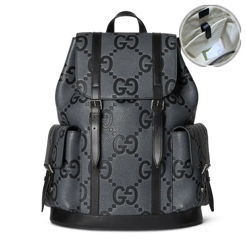 Gucci GG Backpack 구찌 GG 백팩 625770 그레이/블랙 GG 패턴 패브릭 34cm
