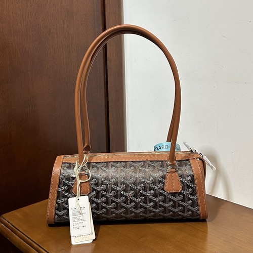 GOYARD Bonbonniere Baguette Bag 고야드 봉보니에르 바게트백 020608 브라운 30cm