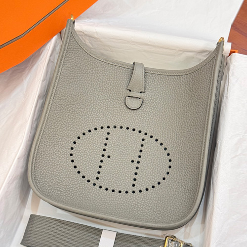 Hermes Evelyne Shoulder Bag 에르메스 에블린 토리용 모리스 카프스킨 숄더백 스모그그레이 23cm