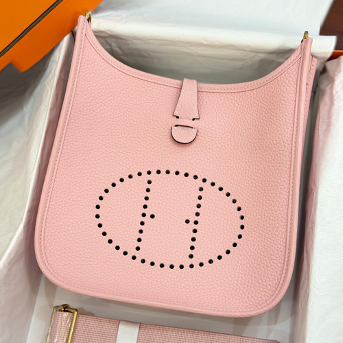 Hermes Evelyne Shoulder Bag 에르메스 에블린 토리용 모리스 카프스킨 숄더백 L핑크 23cm