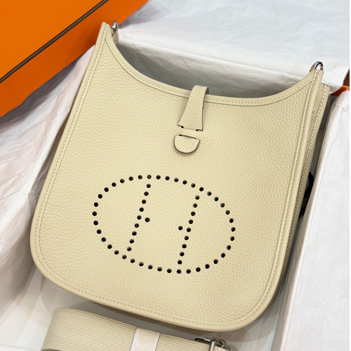 Hermes Evelyne Shoulder Bag 에르메스 에블린 토리용 모리스 카프스킨 숄더백 아이보리 23cm